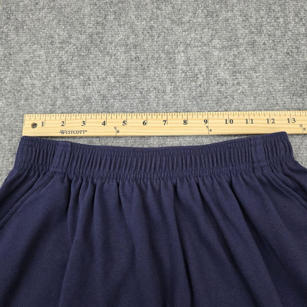 Vintage Lands End Skirt Womens Medium Blue Cotton A-Line Pockets Made in USA - Picture 4 of 12